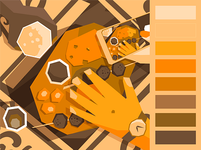Happy hour abstract art branding brown design graphic design illustration illustrator work yellow