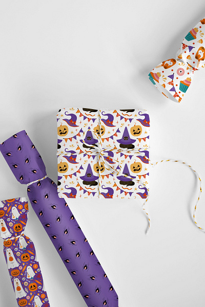 Halloween seamless pattern collection background cats collection costume cute design halloween illustration pattern seamless vector