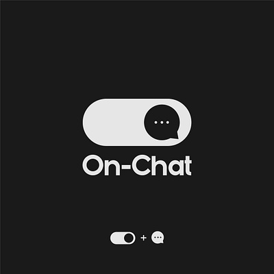 On chat Logo concept brand identity branding design illustrator logo logo design minimalist typography vector