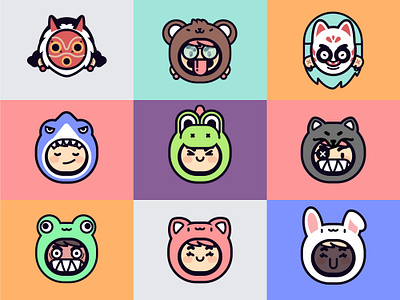 Avatarrrs set 5 avatar character design figma funny game icon illustration ui vector