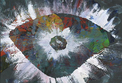 "Orb" abstract acrylic artcher eye paint