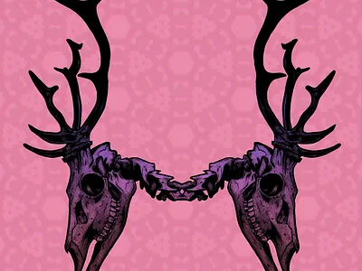 Stag Bound anatomy animal art artwork branding comic design drawing graphic design illustration poster art print art product art stag trippy