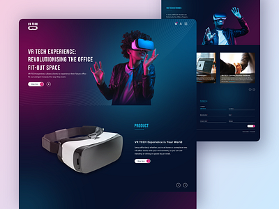 VR Tech - Full Landing Page Design 2022 2023 3d adobe illustrator cc adobe photoshop cc adobe xd branding design graphic design illustration logo motion graphics ui ui design ux ux design