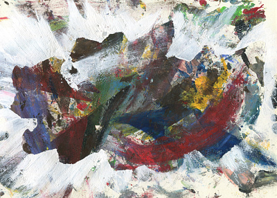 "Ogre" abstract acrylic art artcher monster mythical ogre paint