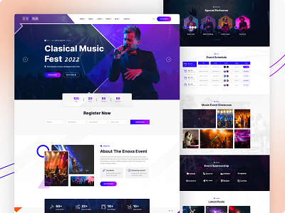 Event Conference Landing Page design illustration logo ui ux web website