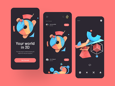 3D Asset Editor appideas design development iosdeveloper mobile app mobileapp mvdevelopment raisefunds startup ui design uidesign uiux uxdesign webappdevelopment