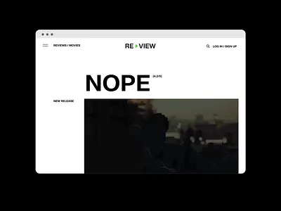 Movie Review Concept animation clean design minimal movie review movies typography ui ux web design website