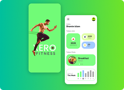 Xero Fitness App 3d app app design fitness fitness app mobile app ui workoput ap