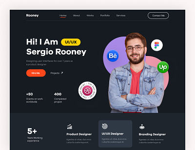 Personal Portfolio Landing Page best design clean design creative creative design design graphic design landing page landing page design personal portfolio portfolio portfolio design ui ui design ui inspiration ui ux design ux ux design ux inspiration website website design