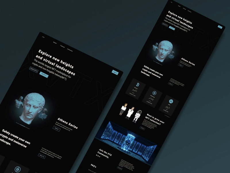 Crypto Website Mock-Up adobe adobe xd after effects branding crypto figma graphic design motion graphics ui user experience ux webdesign website