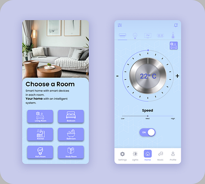 Smart Home App Design graphic design illustration mobile app ui uiux vector