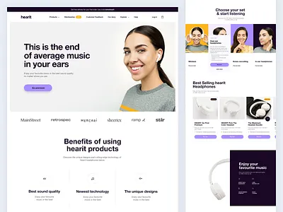 Headphones Landing Page design figma graphic design headphones herodesign landingpage learnui shop stockimages tutorial ui uichallenge ux