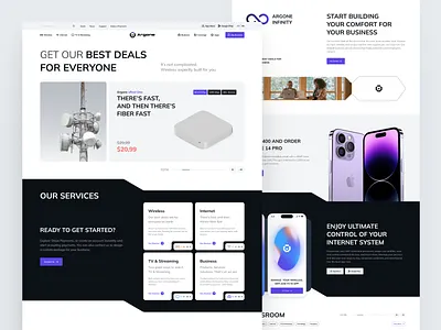 Argone - Provider Website branding business design internet logo provider streaming tv ui ux website wireless
