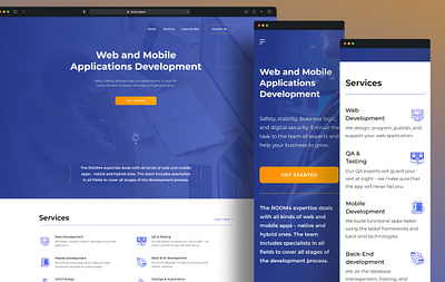 Corporate website corporate desktop responsive web