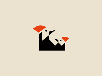 Gavn Wood Logo bird birds brand branding design geometric graphic design icon illustration logo logodesign logotype vector woodpeckers