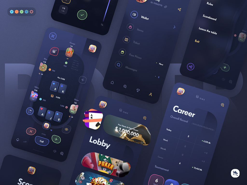 Poker - Mobile Application UI by xNnj on Dribbble