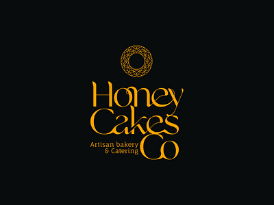 Honey Cakes Co. bakery catering elegant font geometry icon lettering logotype typeface