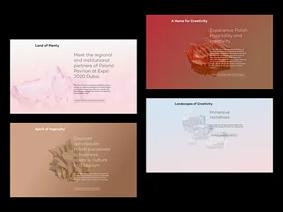 Poland Expo2020 Dubai – website 3d design graphic design illustration typography ui web design website
