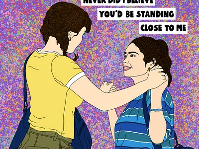 You’re the girl of my dreams - Crush fanart crush digital art fanart illustration lgbtqia movies