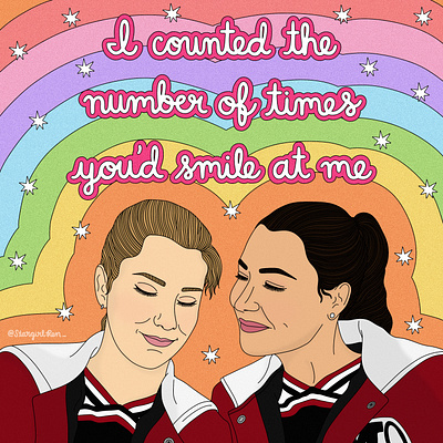 Brittana - Glee fanart brittana brittany s pears digital art fanart glee illustration santana lopez