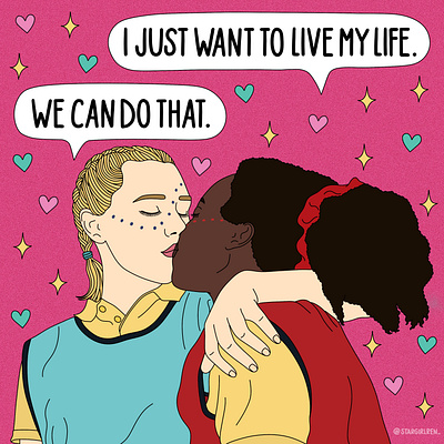 I just want to live my life - Heartstopper fanart alice oseman darcy olson digital art fanart heartstopper illustration tara jones