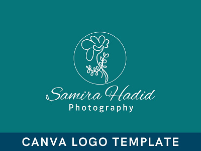 Premade Aesthetic Floral Logo Canva Template beauty logo brand identity branding canva design feminine logo floral logo flower logo illustration logo logo design logomark template