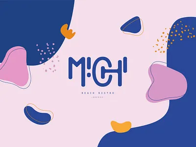 Michi Beach Bistro beach brand branding food guideline identity illustrator logo menu packaging ui ux