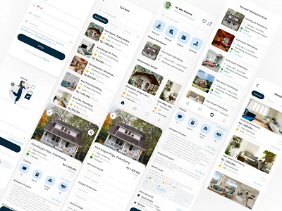 boarding house search app animation app branding design developer development graphic design illustration logo ui uidesign uidesigner uxdesign