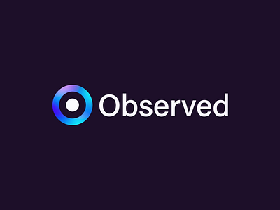 Observed - Logo Animation 2d after effects animated logo animation chrome extension data eye gradient logo logo animation minimal motion motion design motion graphics observe website