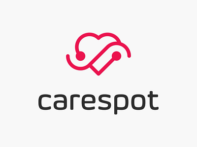 Carespot - Logo Animation 2d after effects animated icon animated logo animation app icon care health app icon animation life lifeline logo logo animation minimal motion motion design motion graphics smooth spot