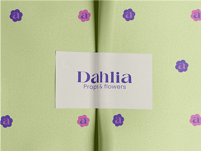 Dahlia - Props & flowers wrapping paper assets brand assets branding feminine florist flower flowers graphic design logo logodesign packaging wrap wrapping paper