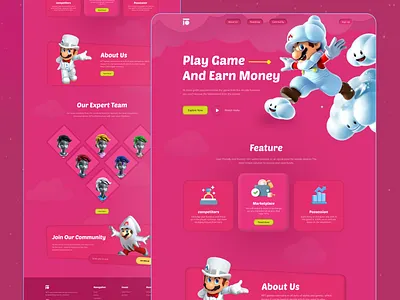 NFT 3d Landing Page 3d 3d landing page bitcoin blockchain cryptoart cryptocurrency dark graphic design landing page marketplace metaverse nft nftmarketplace nfts studio token ui uiux ux design website design