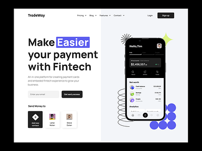 Fintech Web Exploration application bank account bank card banking branding credit card deposit finance fintech hero section identity ios landing page mobile app mobile bank neobank savings transfer web design webpage