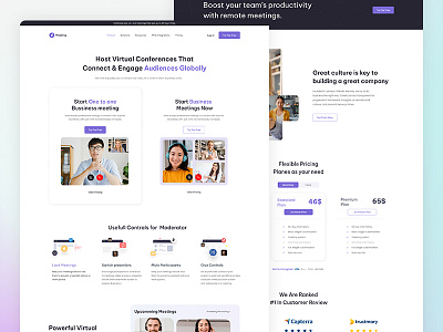 Business Virtual Calling Landing Page - Website Design branding design elementor fiverr landing page project ui kit upwork video calling virtual calling website wordpress