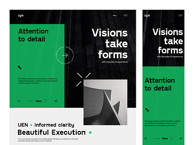 ENU - An Architecture Firm architecture banner building construction design figma hero banner interior landing page popular shot