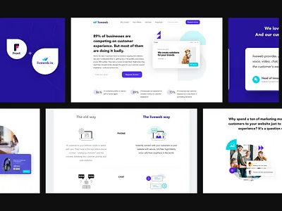 Liveweb homepage animation chat design graphic graphic design homepage icons illustration ui ux vector video call web widget