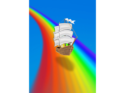 Over the rainbow illustration