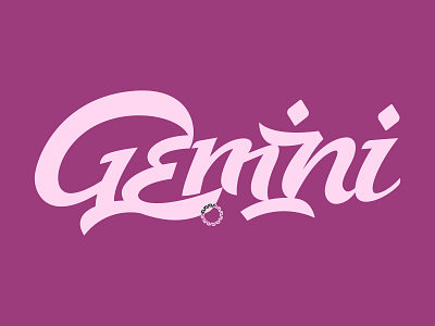 Gemini Typography design flat illustration lettermarklogo logo typography vector