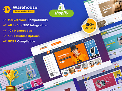 Warehouse Shopify - Marketplace & Dropshipping Store Development design dropshipping ecommerce ecommerce development elementor fiverr graphic design marketplace shopify store development ui warehouse wordpress