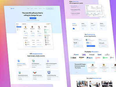 HR Automation Tools - Landing Page Design - WordPress/Elementor automation tool branding design development elementor fiverr graphic design hr human resource landing page saas ui ui design website webzeel wordpress