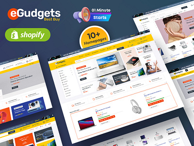 eGudgets - Online eCommerce Shopify Store for Marketplaces dropshipping ecommerce egudgets electronics fiverr gadgets marketplace online store shopify shopify experts ui upwork website development webzeel