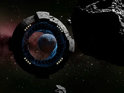 Magrathea NFT multiverse 3d 42 animation blockchain ethereum galaxy guide hit hitchhikers guide to the galaxy magrathea metaverse nft planet star