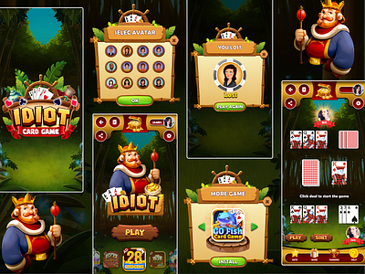 Card Game UI Design Kit For Mobile card game ui kit cardgame ui casino casino card game casino game ui figma figma design game ui kit idiot card game live card game mobile card game mobile casino game mobile game ui kit online card game online game ui ux