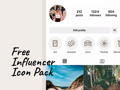 FREE Instagram Highlight Icons For Influencers blogger clean free highlight highlights icon iconpack icons influencer instagram pack reel reels story