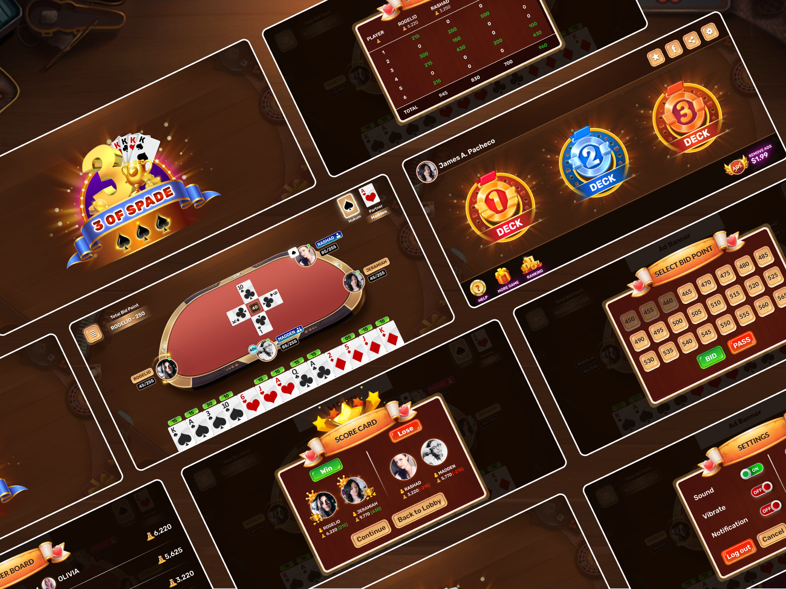 Example of Game App UI Design 