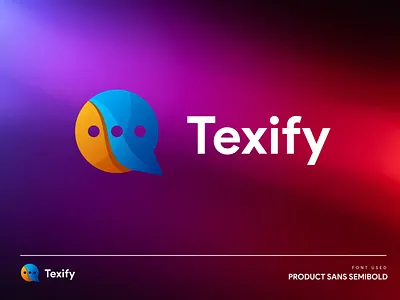 Texify Minimal Logo branding circular logo creative logo gradient logo graphic design icon icon design iconic logo illustration logo love logo message logo minimal logo o letter logo professional logo round logo simple logo text logo typography vector