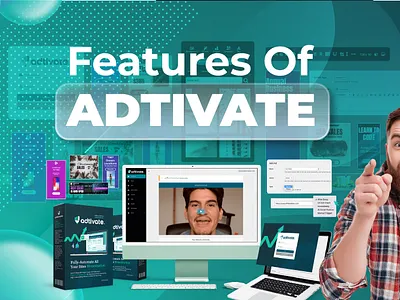 Adtivate Benner _#I_DESIGNED_IT* 3d animation app art branding design flat graphic design icon illustration illustrator logo minimal motion graphics typography ui ux vector web website