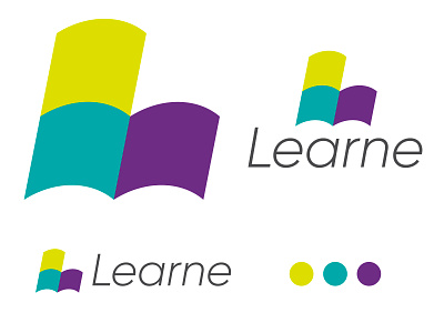 Learne (L + Book) letter logo logotype mark monogram symbol typography