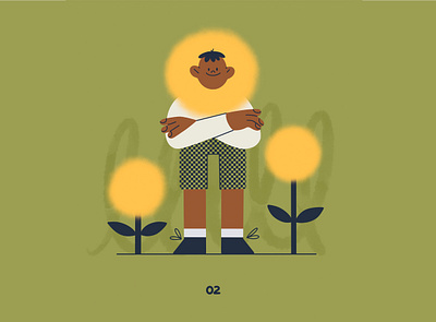 dandelion character design drawing flower funny illustration procreate
