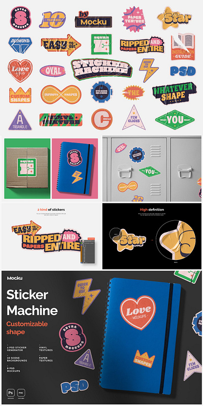 Sticker Machine Mockup branding design graphic illustration logo mock up mockup sticker